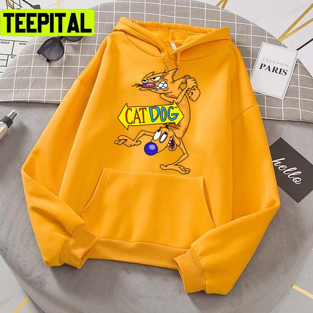 Cat Daawwwgg Catdog Illustration Unisex T-Shirt Cat Daawwwgg Catdog Illustration Unisex T-Shirt
