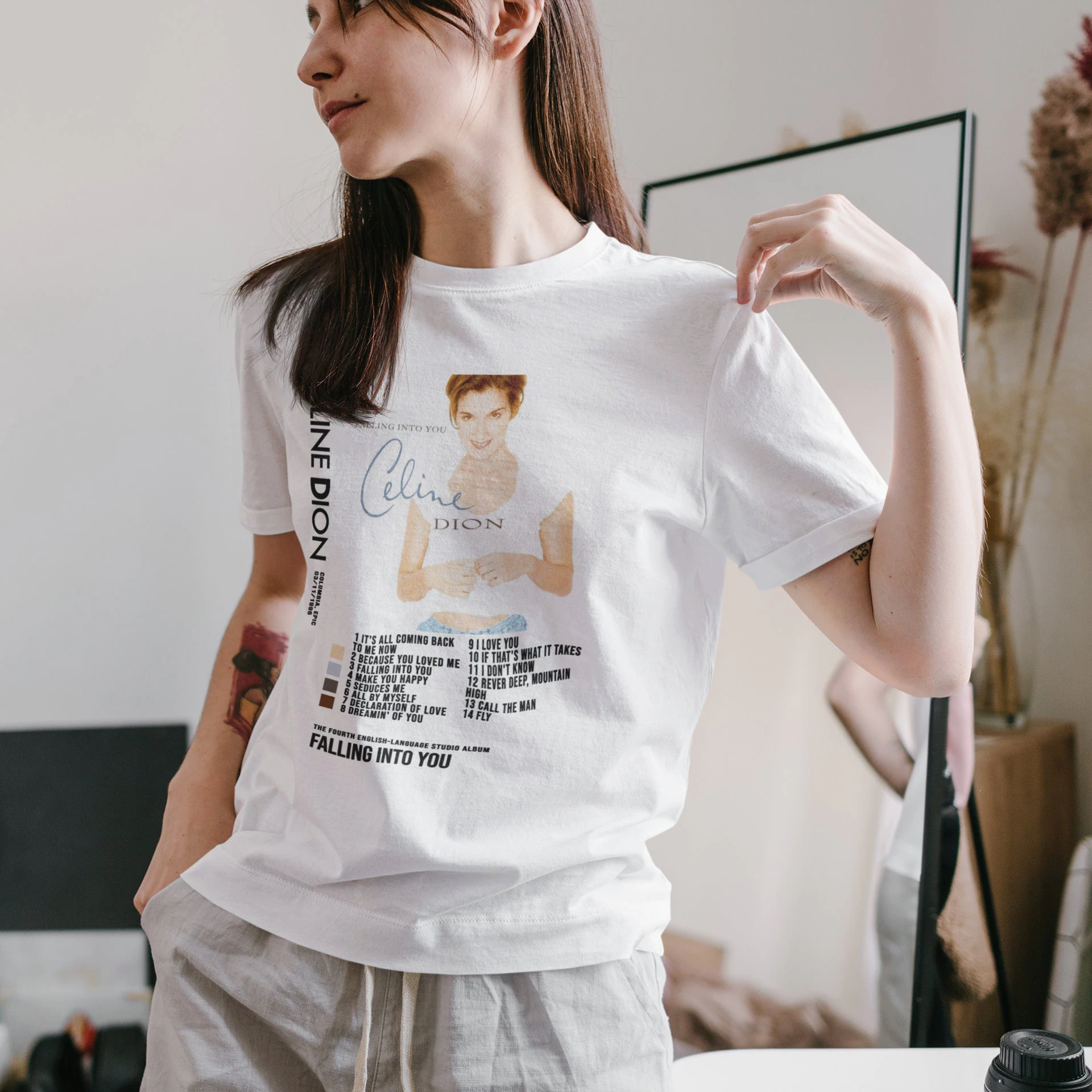 Celine Dion Falling Into You Unisex T-Shirt Celine Dion Falling Into You Unisex T-Shirt