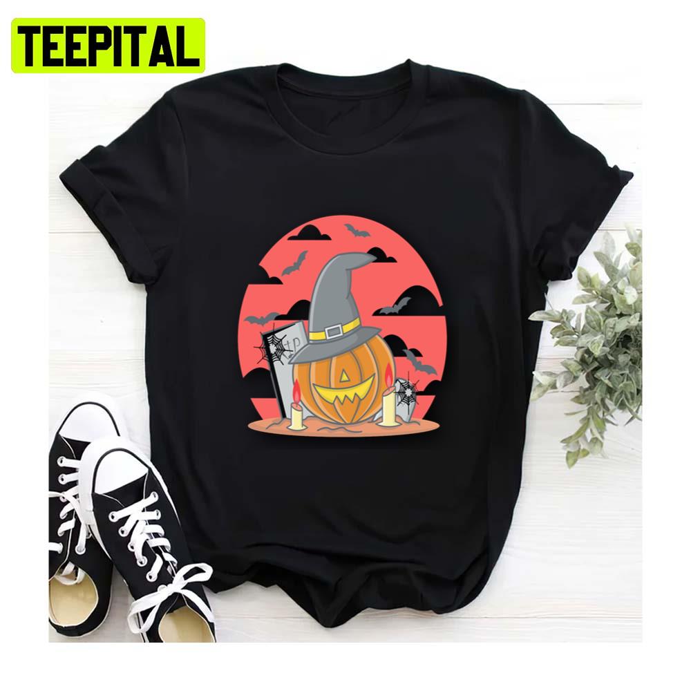 Cemetery Pumpkin Halloween Unisex Sweatshirt Cemetery Pumpkin Halloween Unisex Sweatshirt