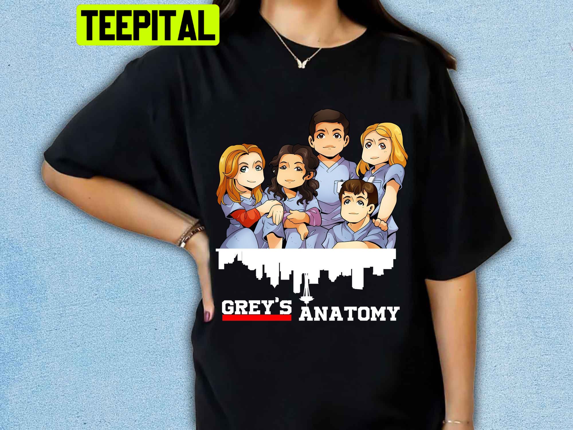 Chibi Art Greys Anatomy Tv Series Unisex Shirt Chibi Art Greys Anatomy Tv Series Unisex Shirt