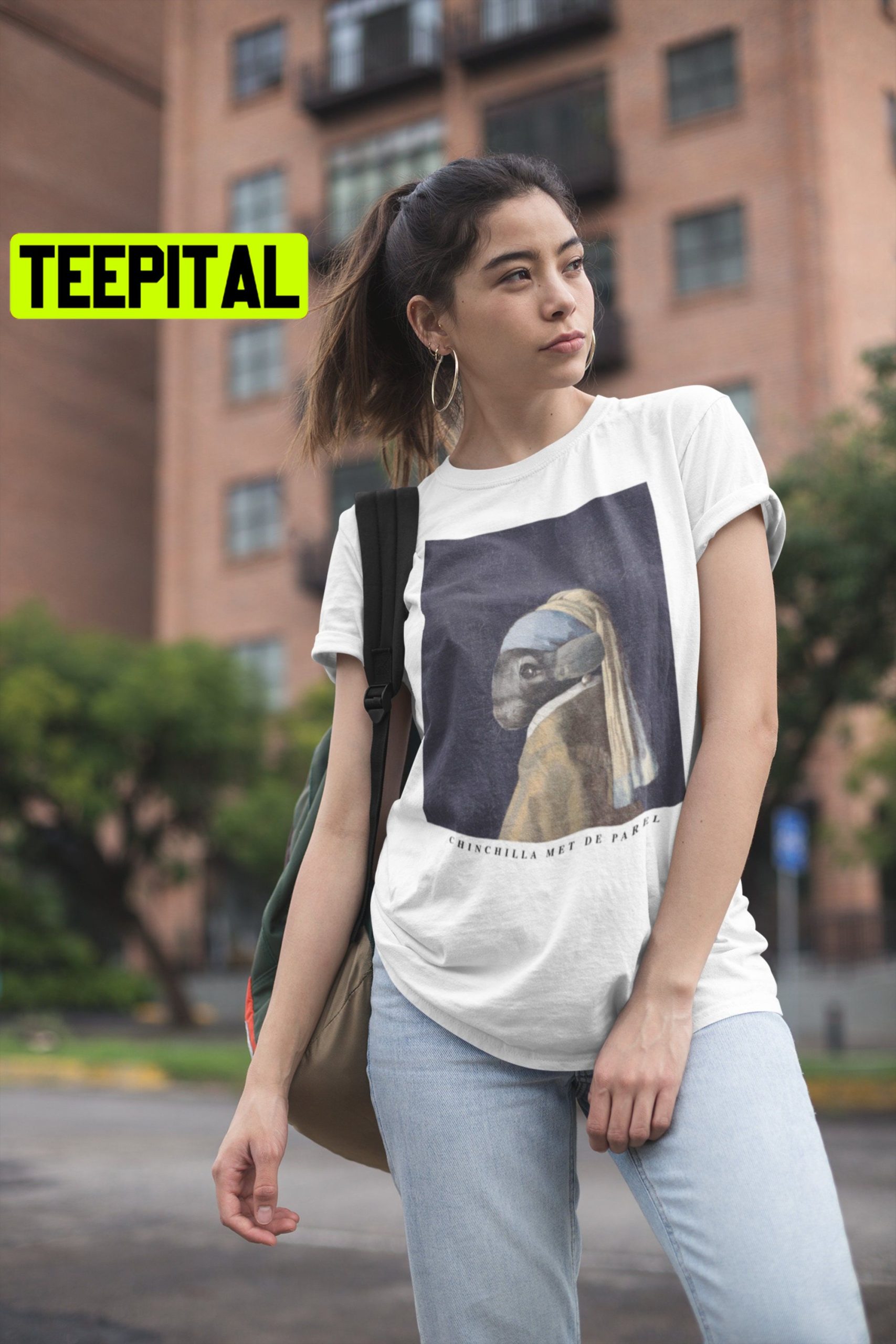 Chinchilla With A Pearl Earring Trending Unisex Shirt Chinchilla With A Pearl Earring Trending Unisex Shirt