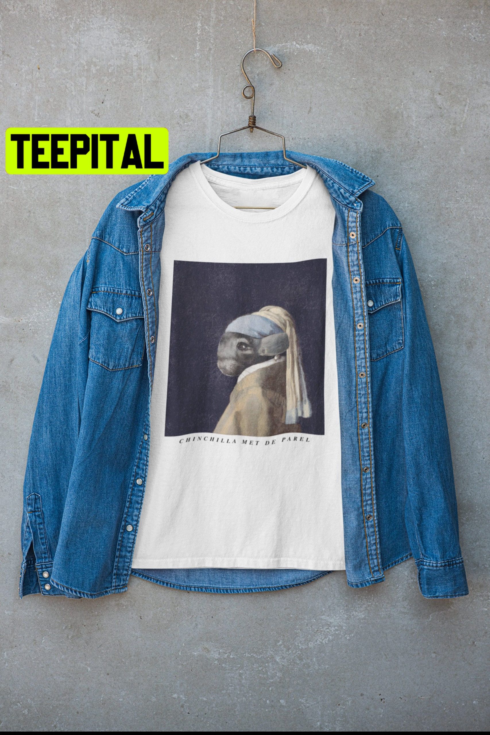 Chinchilla With A Pearl Earring Trending Unisex Shirt Chinchilla With A Pearl Earring Trending Unisex Shirt
