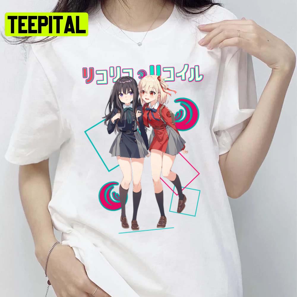 Chisato & Takina From Lycoris Recoil Unisex T-Shirt Chisato & Takina From Lycoris Recoil Unisex T-Shirt