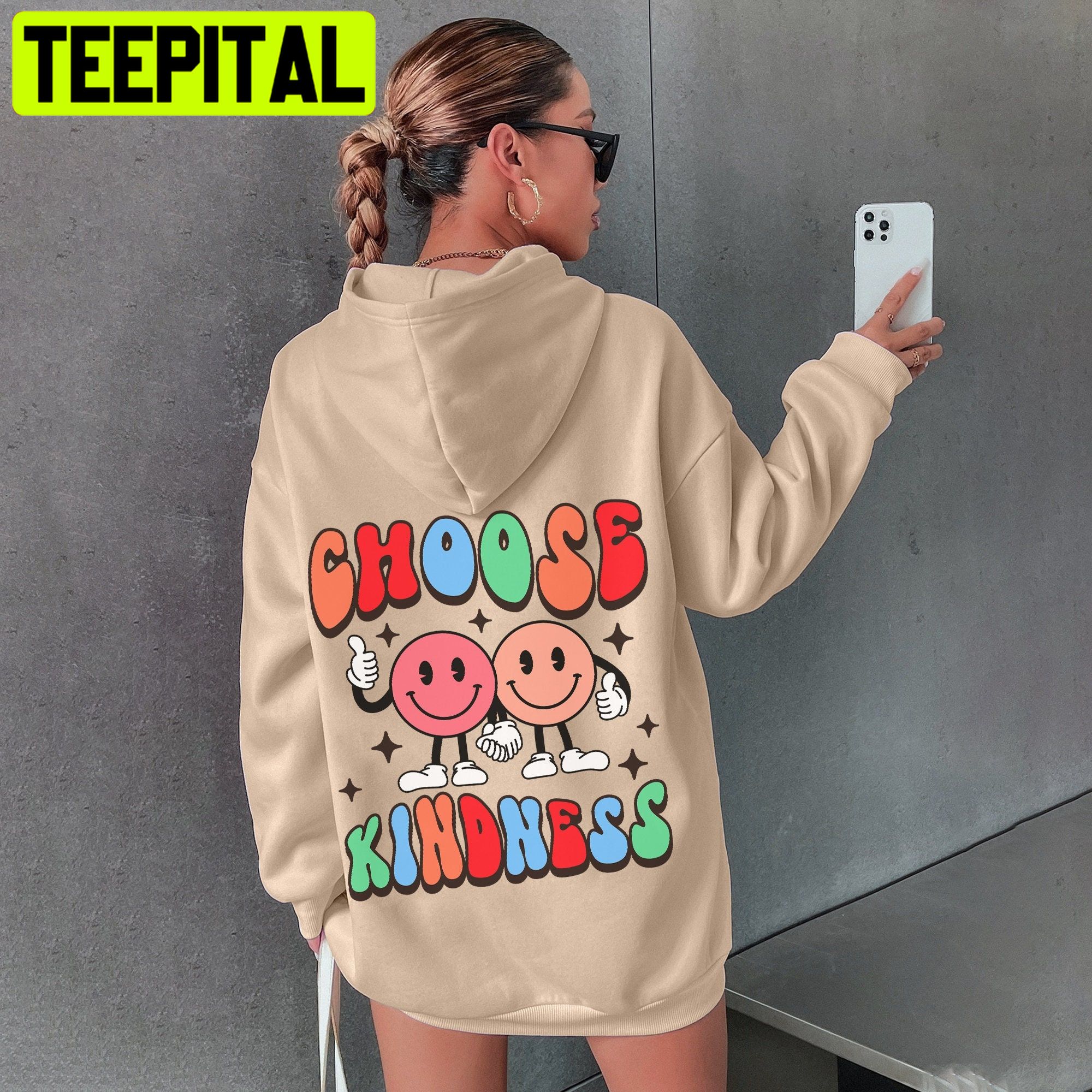Choose Kindness Smiley Face Tumblr Unisex Hoodie Choose Kindness Smiley Face Tumblr Unisex Hoodie