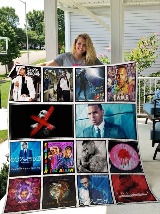 Chris Brown Quilt Blanket Chris Brown Quilt Blanket