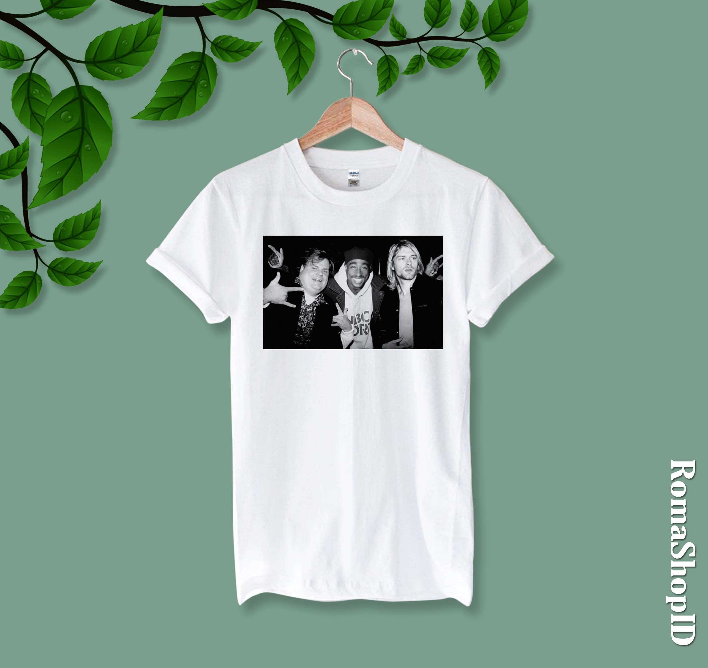 Chris Farley Kurt Cobain 2pac Tupac Hanging Out Unisex T-Shirt Chris Farley Kurt Cobain 2pac Tupac Hanging Out Unisex T-Shirt