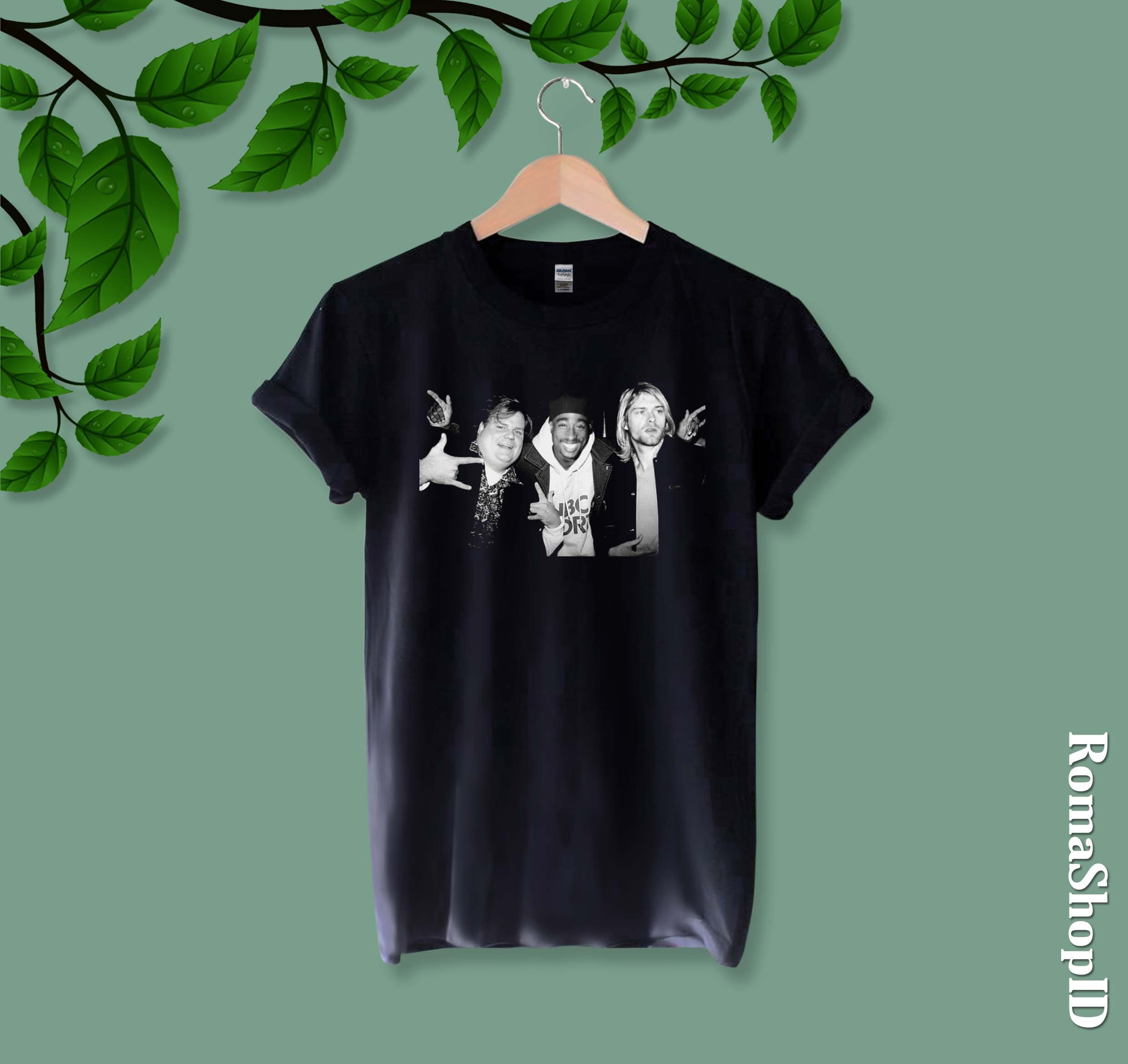 Chris Farley Kurt Cobain 2pac Tupac Hanging Out Unisex T-Shirt Chris Farley Kurt Cobain 2pac Tupac Hanging Out Unisex T-Shirt