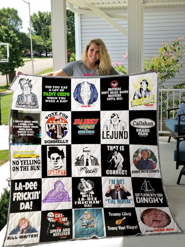 Chris Farley No Yelling On The Bus Quilt Blanket Chris Farley No Yelling On The Bus Quilt Blanket