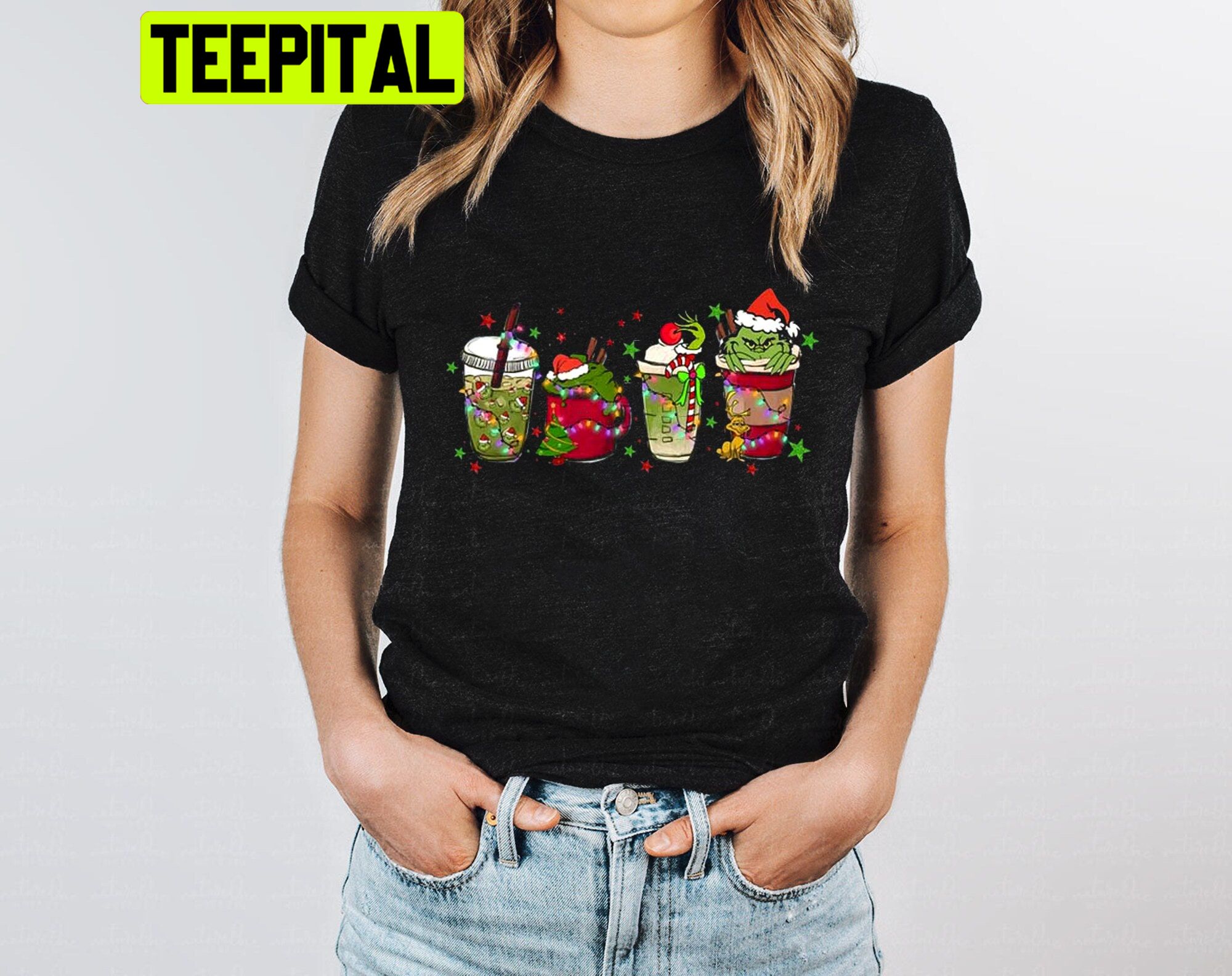 Christmas Halloween Grinch Coffee Drink Trending Unisex Shirt Christmas Halloween Grinch Coffee Drink Trending Unisex Shirt