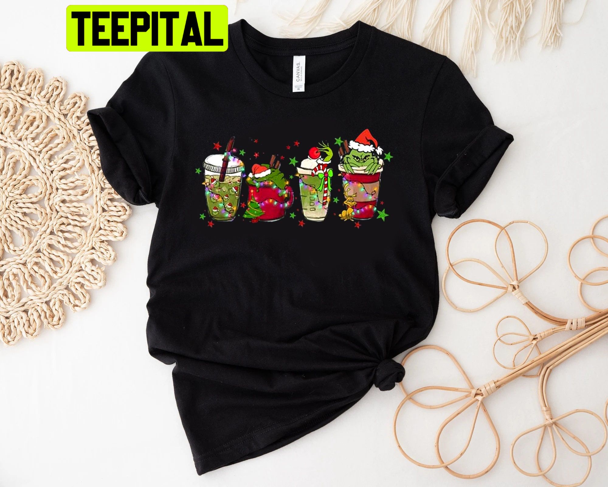 Christmas Halloween Grinch Coffee Drink Trending Unisex Shirt Christmas Halloween Grinch Coffee Drink Trending Unisex Shirt