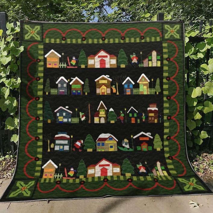 Christmas House Quilt Blanket Christmas House Quilt Blanket