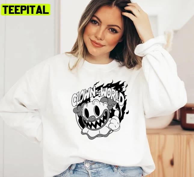 Clown World Black And White Halloween Spooky Night Unisex Sweatshirt Clown World Black And White Halloween Spooky Night Unisex Sweatshirt