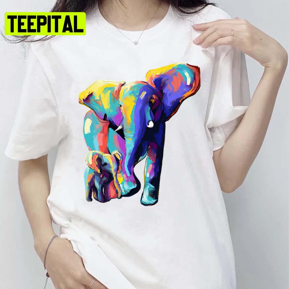 Colorful Design Elephant Trending Unisex T-Shirt Colorful Design Elephant Trending Unisex T-Shirt