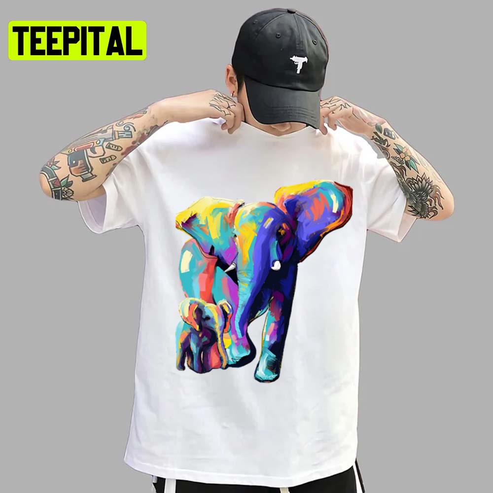 Colorful Design Elephant Trending Unisex T-Shirt Colorful Design Elephant Trending Unisex T-Shirt