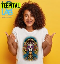 Colorfull Mask Woman Design Vintage Trending Unisex Shirt