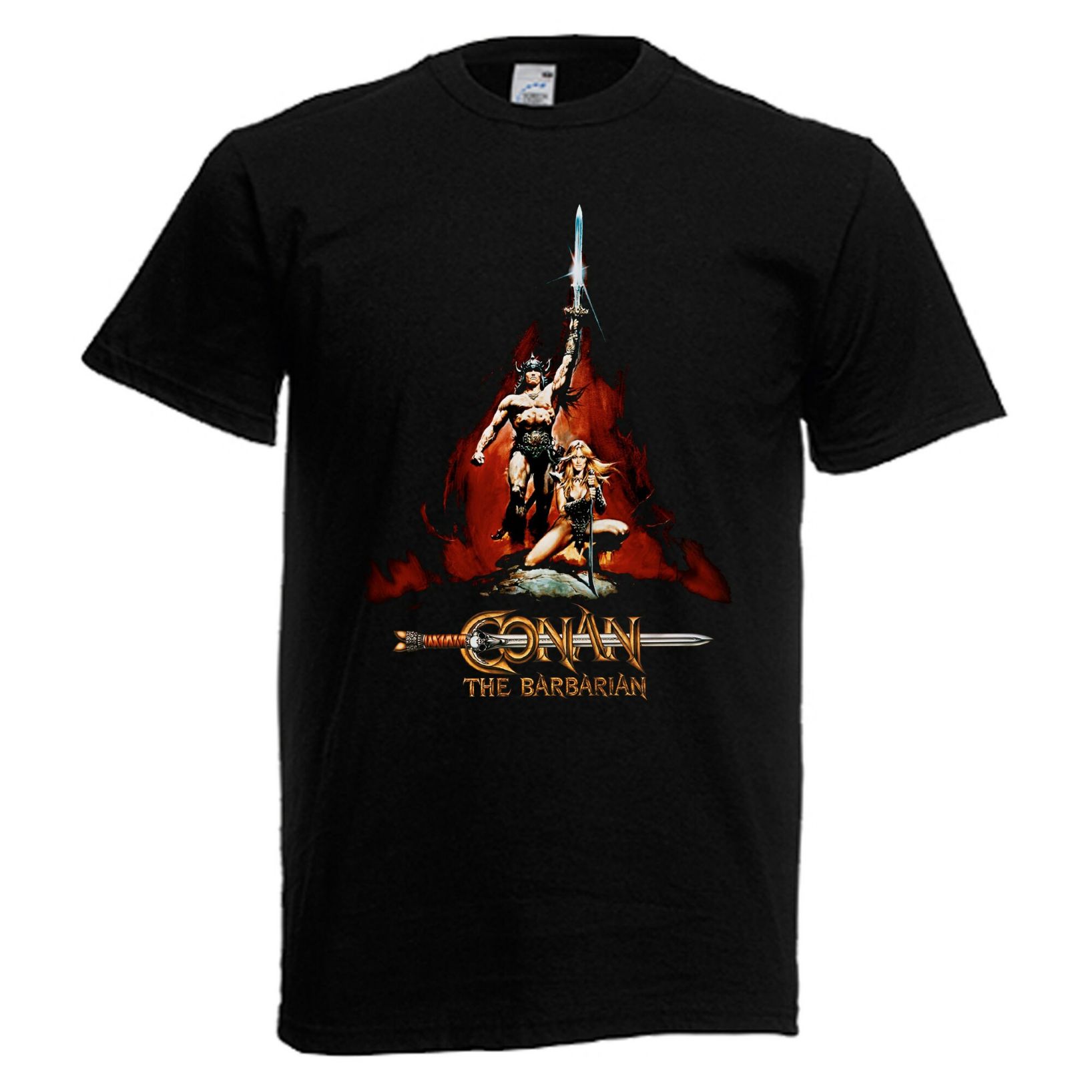 Conan The Barbarian Movie TV Show Mens Black T-Shirt Conan The Barbarian Movie TV Show Mens Black T-Shirt