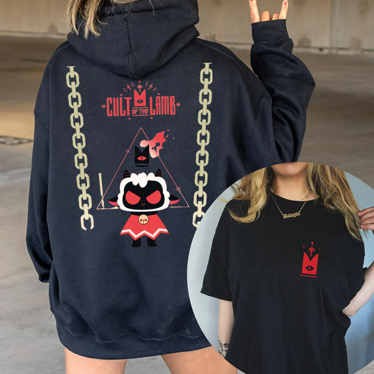 Cool Design Cult Of The Lamb New Game Art Double Sided Shirt Cool Design Cult Of The Lamb New Game Art Double Sided Shirt