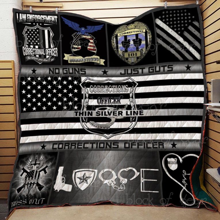 Corrections Officer Quilt Blanket Corrections Officer Quilt Blanket