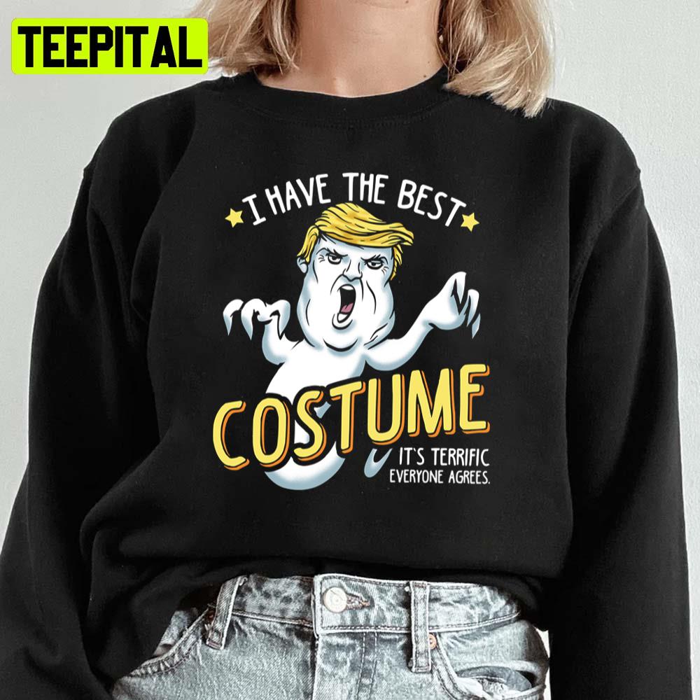 Costume Ghost Donald Trump Halloween Spooky Night Unisex Sweatshirt Costume Ghost Donald Trump Halloween Spooky Night Unisex Sweatshirt