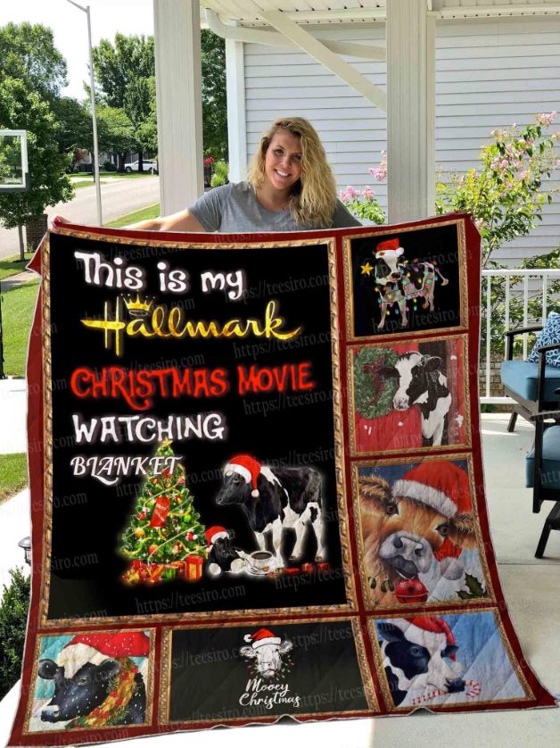 Cow Christmas Collection Quilt Blanket Cow Christmas Collection Quilt Blanket