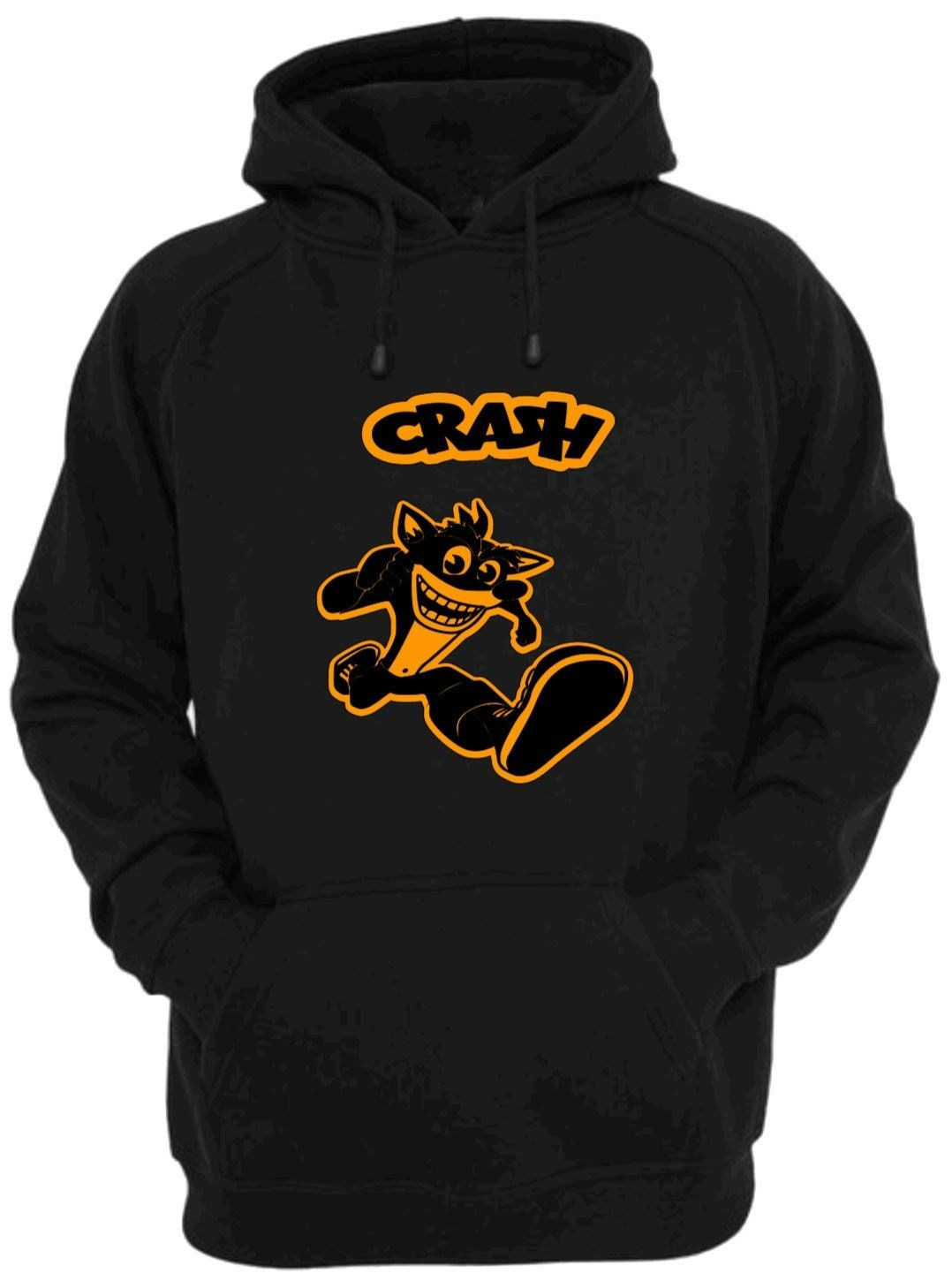 Crash Orange and Black Unisex Adult Hoodie Crash Orange and Black Unisex Adult Hoodie