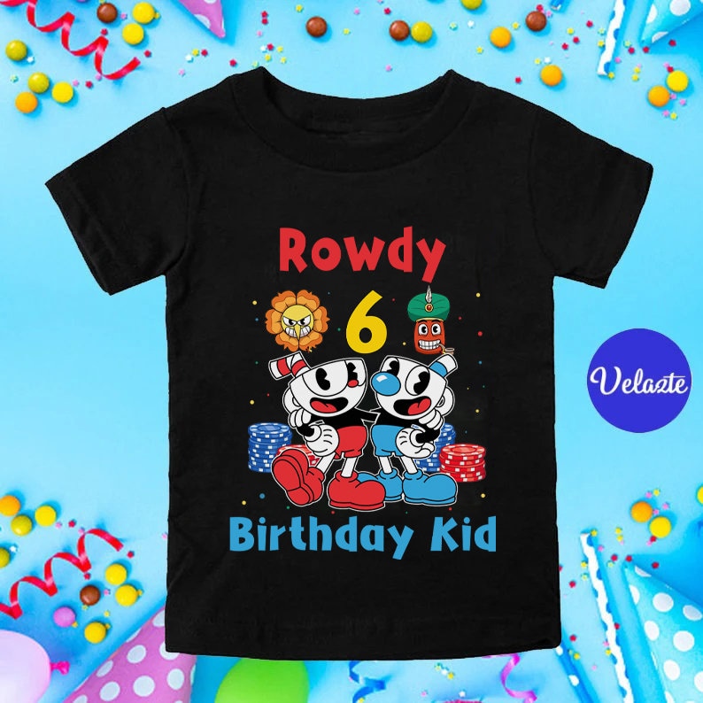 Cuphead Game Birthday Kid Funny Gamer Personalized New Art T-Shirt Cuphead Game Birthday Kid Funny Gamer Personalized New Art T-Shirt