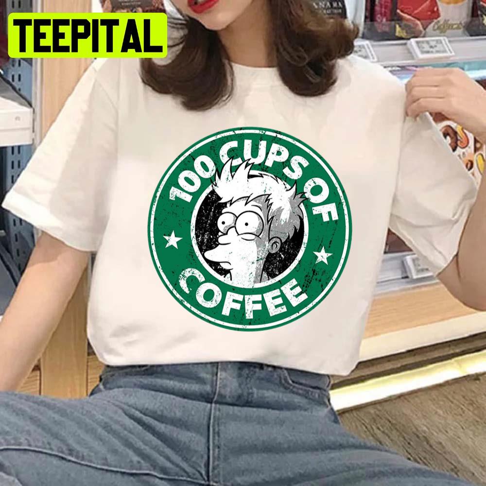 Cups Of Coffee Starbuck Logo Futurama Unisex T-Shirt Cups Of Coffee Starbuck Logo Futurama Unisex T-Shirt