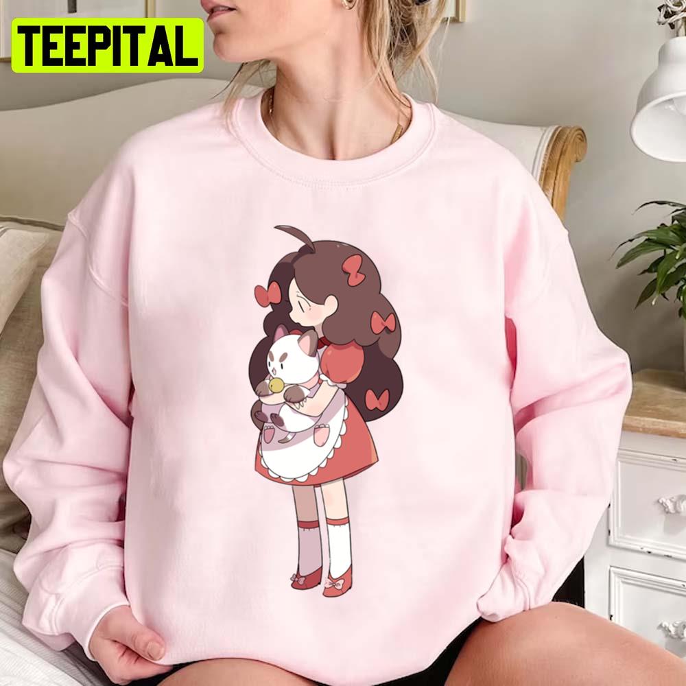 Cute Cartoon Bee And Puppycat Unisex Sweatshirt Cute Cartoon Bee And Puppycat Unisex Sweatshirt