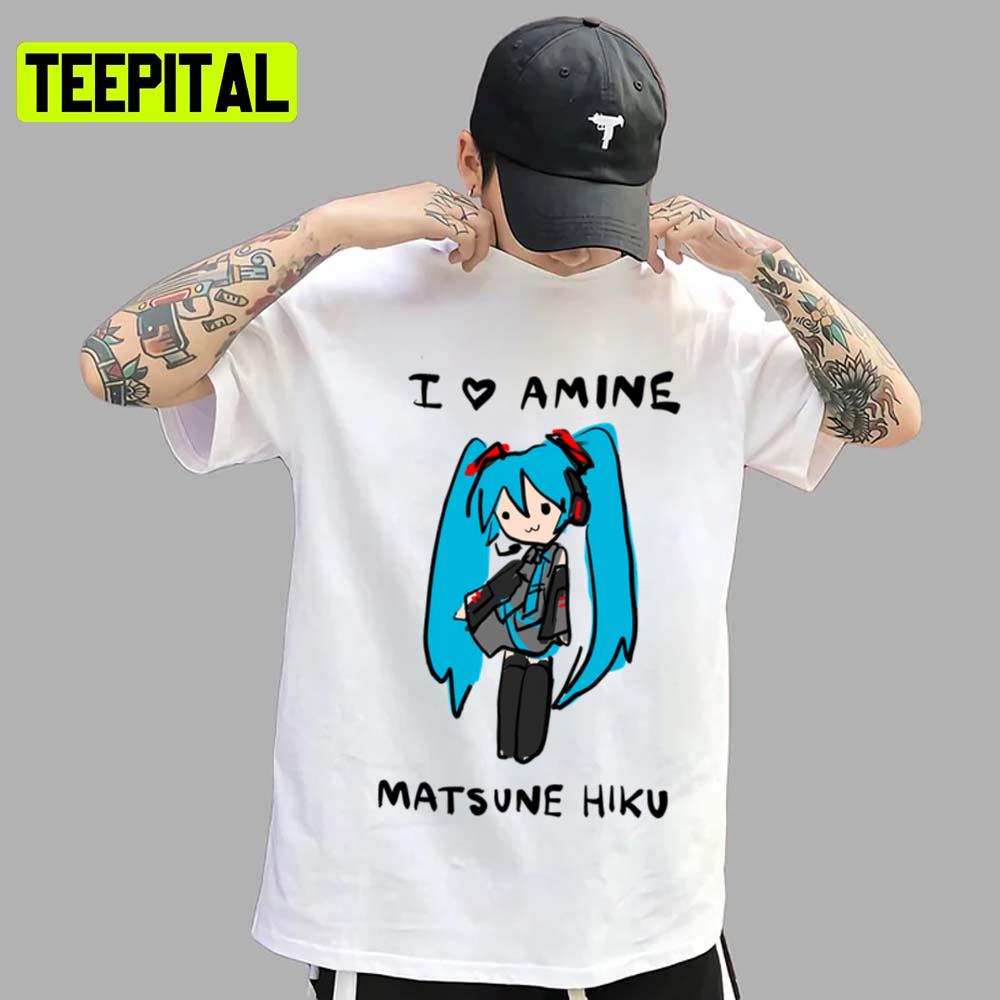 Cute Chibi Fanart Amine Fan Hatsune Miku Unisex T-Shirt Cute Chibi Fanart Amine Fan Hatsune Miku Unisex T-Shirt