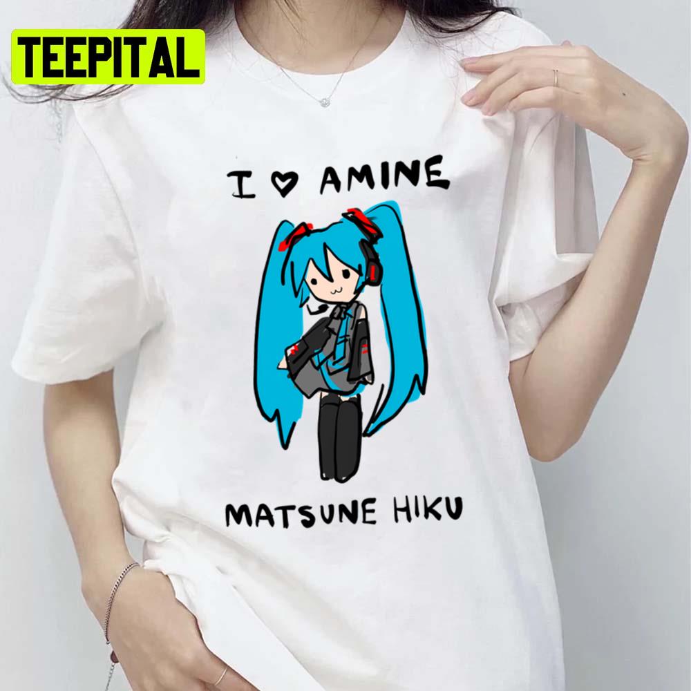 Cute Chibi Fanart Amine Fan Hatsune Miku Unisex T-Shirt Cute Chibi Fanart Amine Fan Hatsune Miku Unisex T-Shirt