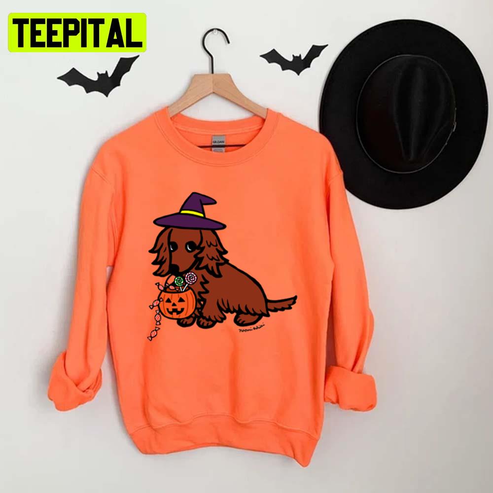 Cute Dachshund Witchs Hat Halloween Spooky Night Unisex T-Shirt Cute Dachshund Witchs Hat Halloween Spooky Night Unisex T-Shirt