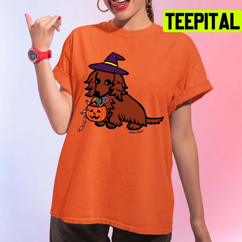 Cute Dachshund Witchs Hat Halloween Spooky Night Unisex T-Shirt Cute Dachshund Witchs Hat Halloween Spooky Night Unisex T-Shirt
