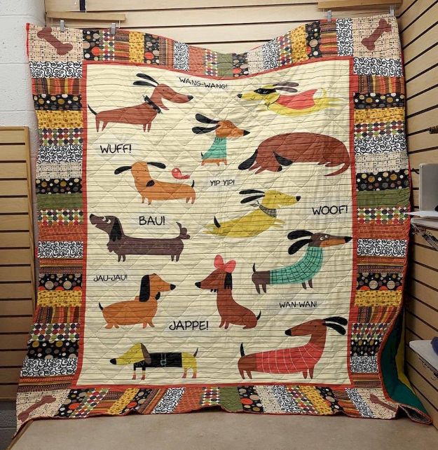 Dachshund Quilt Blanket Dachshund Quilt Blanket