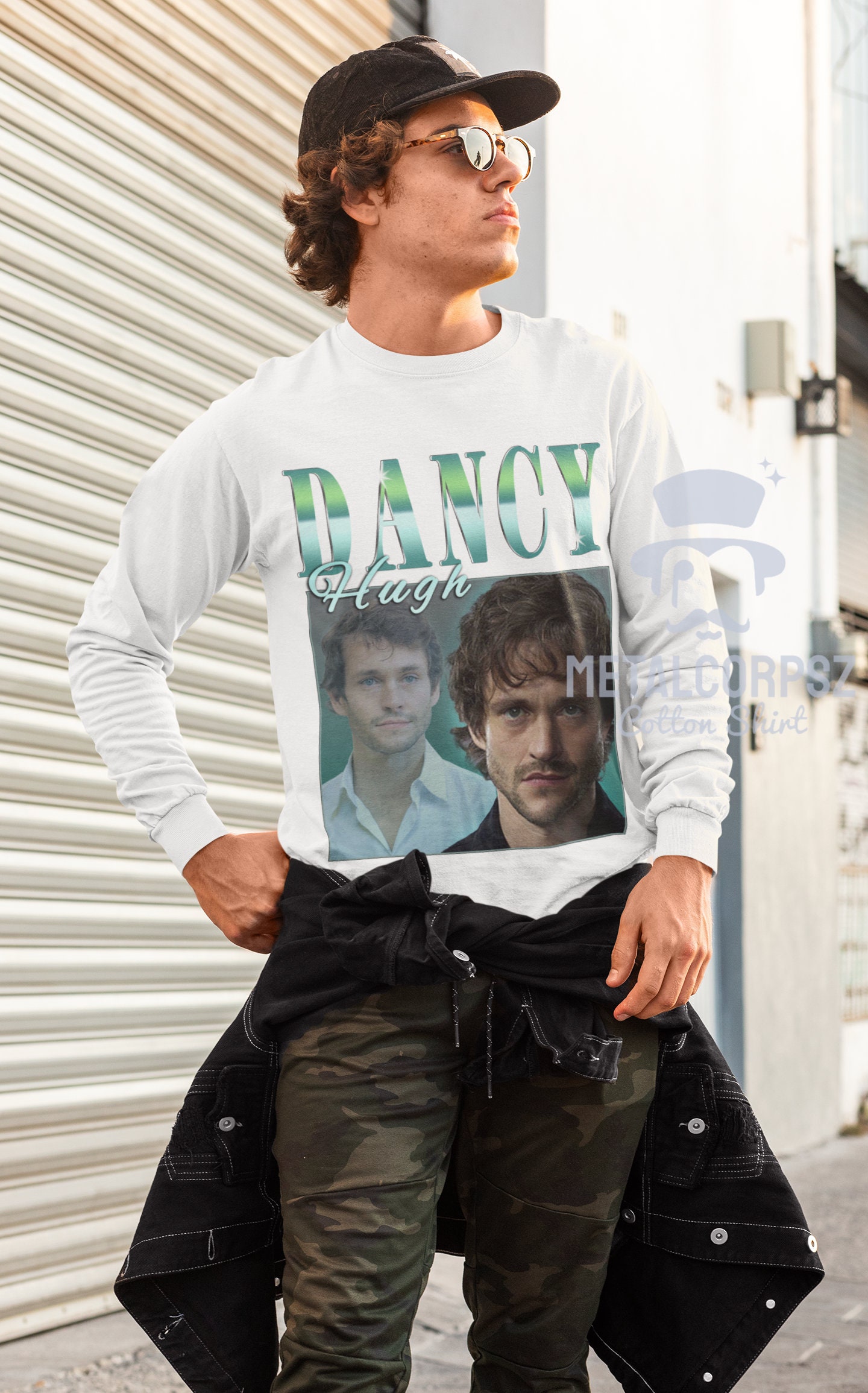 Dancy Hugh Inspired 90s Portrait Art Unisex T-Shirt Dancy Hugh Inspired 90s Portrait Art Unisex T-Shirt