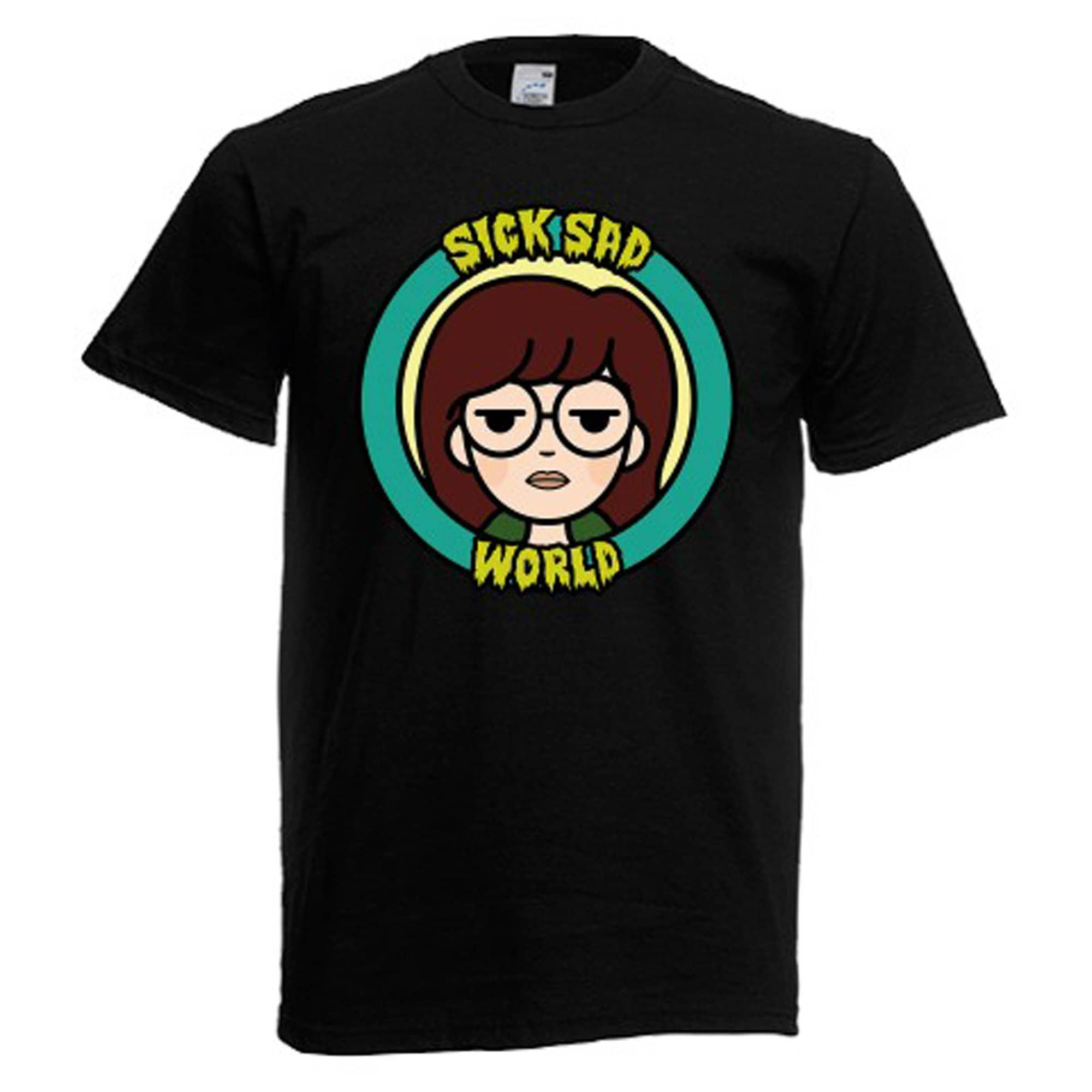 Daria Sick Sad World Mens Gray Red Black T-Shirt Daria Sick Sad World Mens Gray Red Black T-Shirt