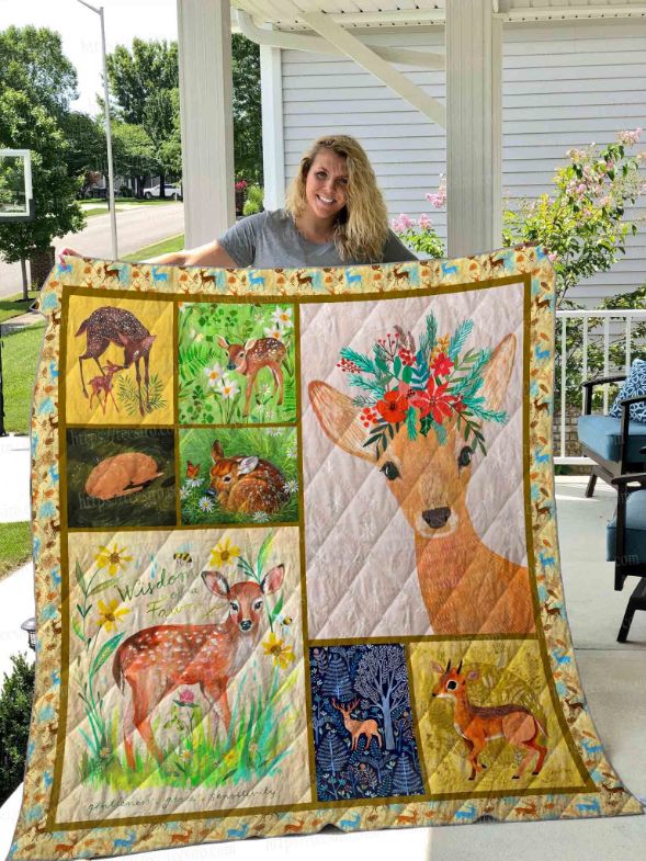 Deer Illus Collection Quilt Blanket Deer Illus Collection Quilt Blanket