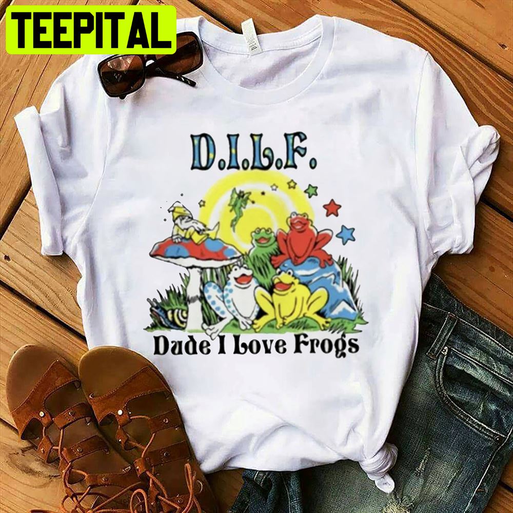 Dilf Dude I Love Frogs Unisex T-Shirt Dilf Dude I Love Frogs Unisex T-Shirt