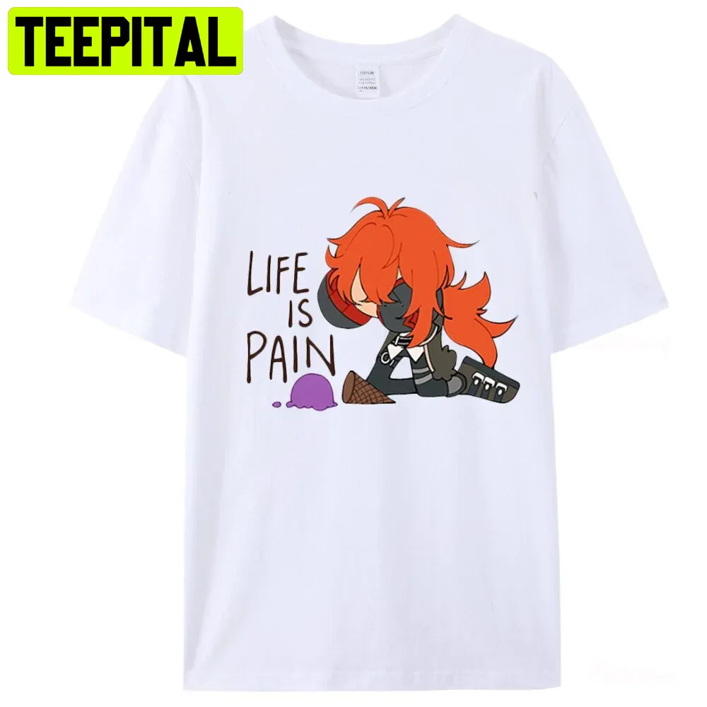 Diluc Life Is Pain Trending Unisex T-Shirt Diluc Life Is Pain Trending Unisex T-Shirt