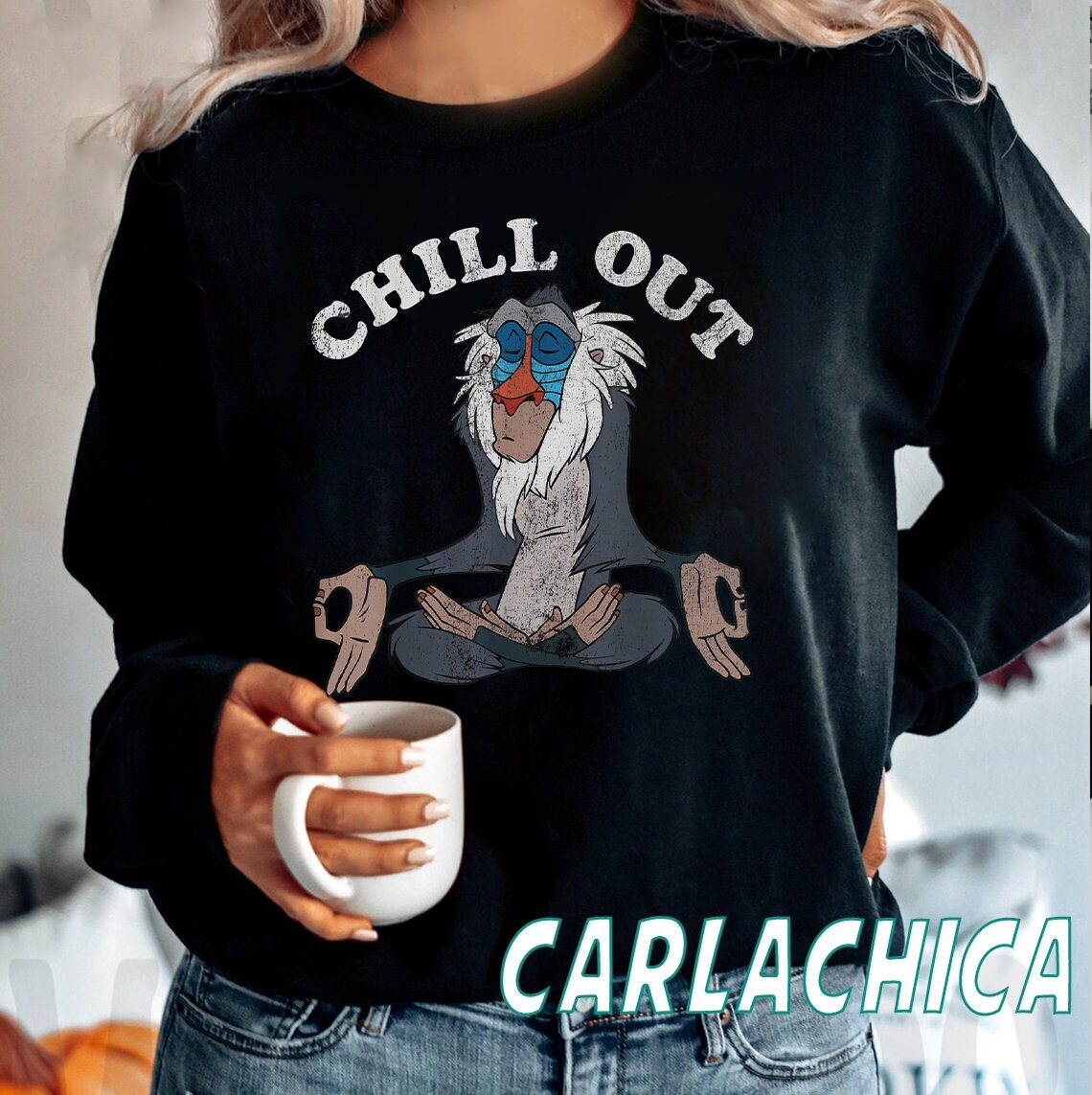 Disney Lion King Rafiki Chill Out Meditation Rafiki Chill Out Disney Unisex T-Shirt Disney Lion King Rafiki Chill Out Meditation Rafiki Chill Out Disney Unisex T-Shirt