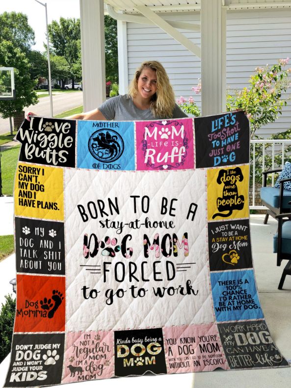 Dog Mom Theme I Love Wiggle Butts Quilt Blanket Dog Mom Theme I Love Wiggle Butts Quilt Blanket