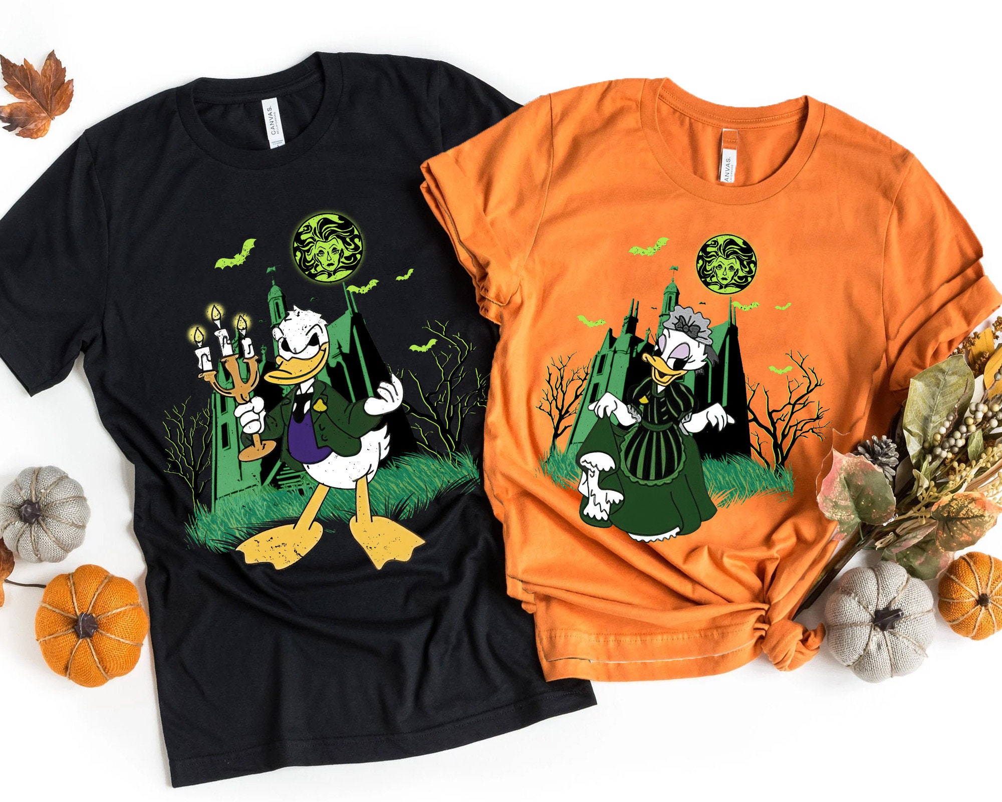 Donald And Daisy Haunted Mansion Costume Madame Leota Couple Matching Night Party Disney Halloween Unisex T-Shirt Donald And Daisy Haunted Mansion Costume Madame Leota Couple Matching Night Party Disney Halloween Unisex T-Shirt