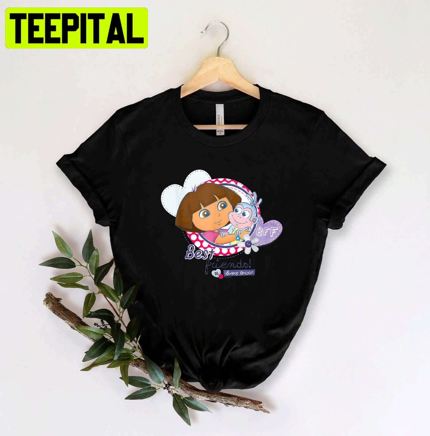 Dora The Explorer And Boots Are Best Friends Trending Unisex Shirt Dora The Explorer And Boots Are Best Friends Trending Unisex Shirt