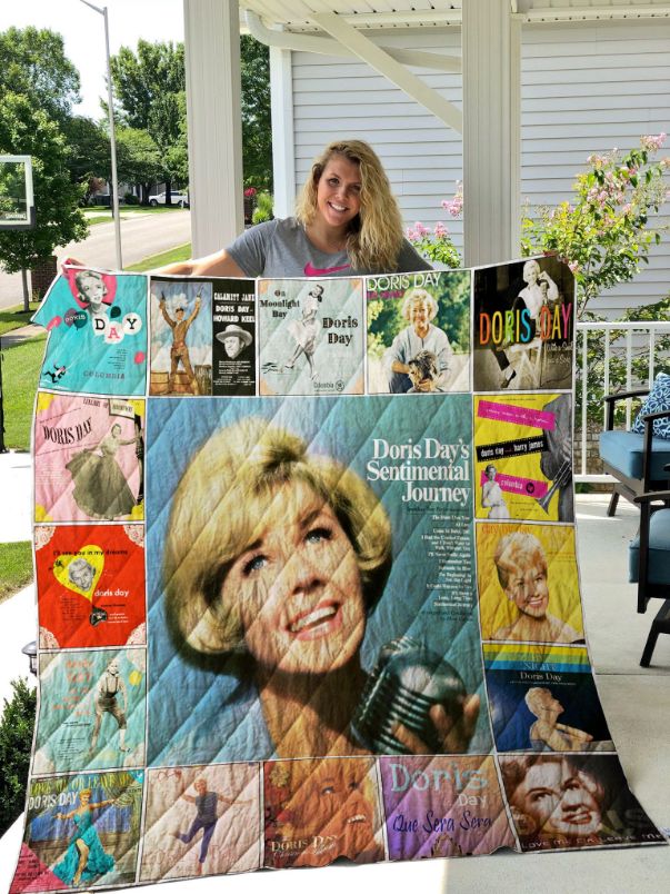 Doris Day Portrait Quilt Blanket Doris Day Portrait Quilt Blanket