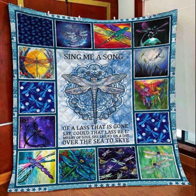 Dragonfly Sing Me A Song Of The Lass That Is Gone Quilt Blanket Dragonfly Sing Me A Song Of The Lass That Is Gone Quilt Blanket