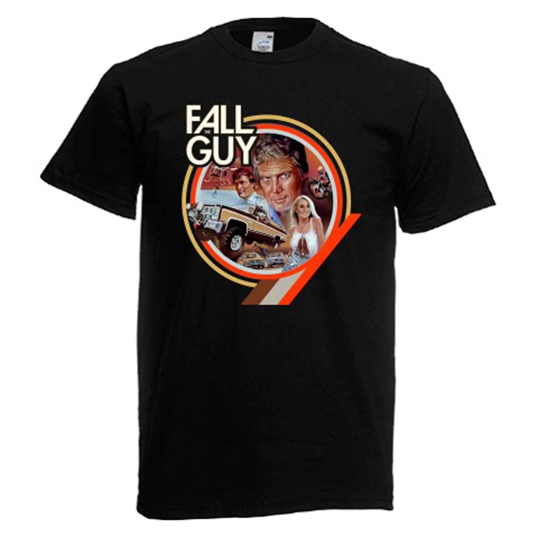 Fall Guy Insignia Colt Seavers Mens Black Navy T-Shirt Fall Guy Insignia Colt Seavers Mens Black Navy T-Shirt
