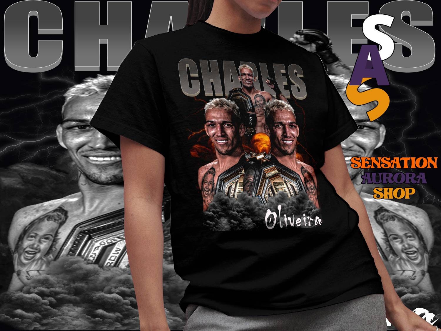 Fighter Boxing Retro 90s 33 Charles Oliveira Unisex T-Shirt Fighter Boxing Retro 90s 33 Charles Oliveira Unisex T-Shirt