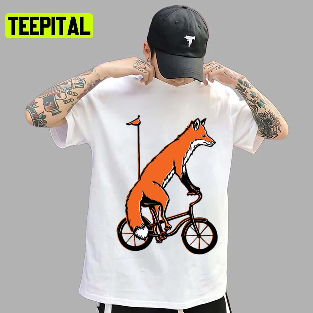 Fox On Bike Cute Trending Trending Unisex T-Shirt Fox On Bike Cute Trending Trending Unisex T-Shirt