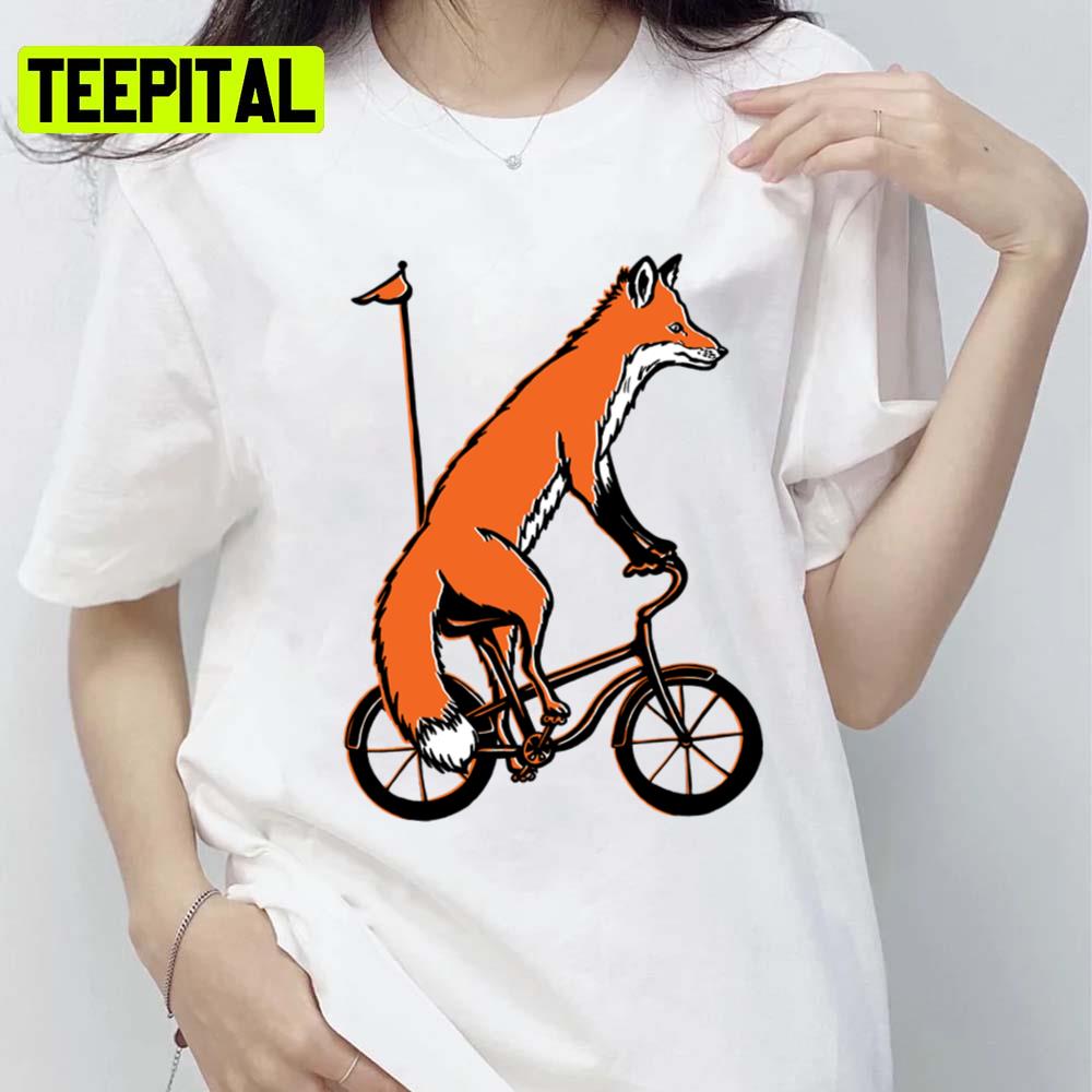 Fox On Bike Cute Trending Trending Unisex T-Shirt Fox On Bike Cute Trending Trending Unisex T-Shirt