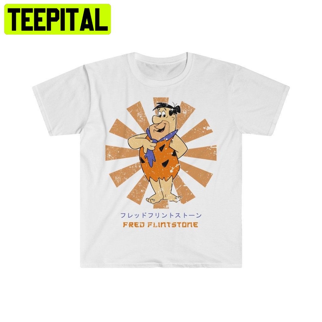 Fred Flintstone Retro Japanese Trending Unisex Shirt Fred Flintstone Retro Japanese Trending Unisex Shirt