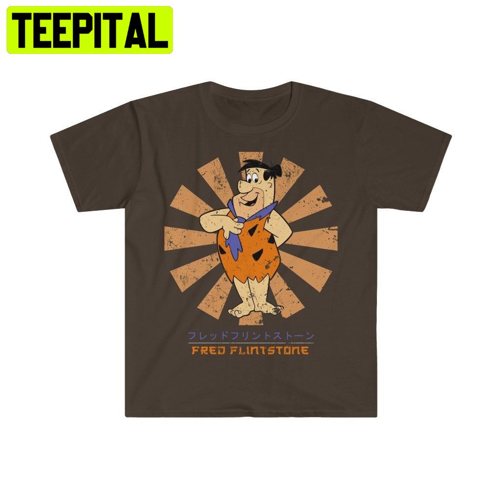 Fred Flintstone Retro Japanese Trending Unisex Shirt Fred Flintstone Retro Japanese Trending Unisex Shirt